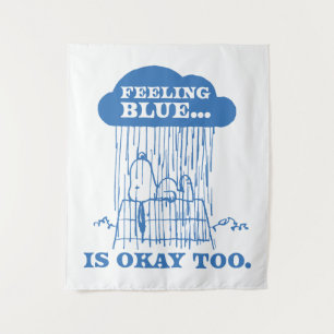 Peanuts   Snoopy Feeling Blue Is OK Too Tapestry