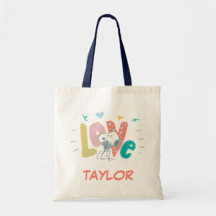 Peanuts   Snoopy Flower Love Tote Bag