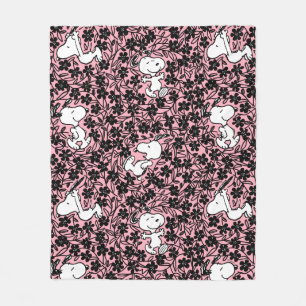 Peanuts   Snoopy Flower Vine Pattern Fleece Blanket