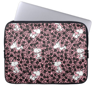 Peanuts   Snoopy Flower Vine Pattern Laptop Sleeve