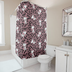 Peanuts   Snoopy Flower Vine Pattern Shower Curtain