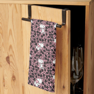 Peanuts   Snoopy Flower Vine Pattern Tea Towel