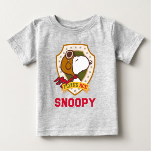 Peanuts   Snoopy Flying Ace Badge Baby T-Shirt