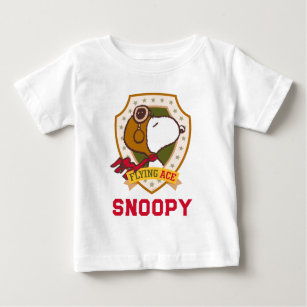Peanuts   Snoopy Flying Ace Badge Baby T-Shirt