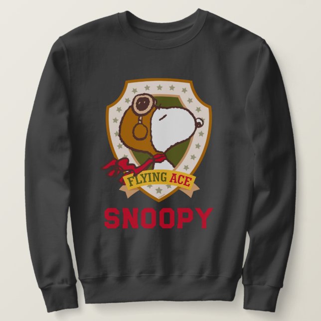 Peanuts | Snoopy Flying Ace Badge Sweatshirt (Design Front)