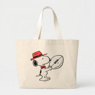 Peanuts Snoopy Football Coach Large Tote Bag