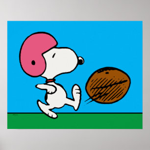 Peanuts Snoopy Football Kicker Poster