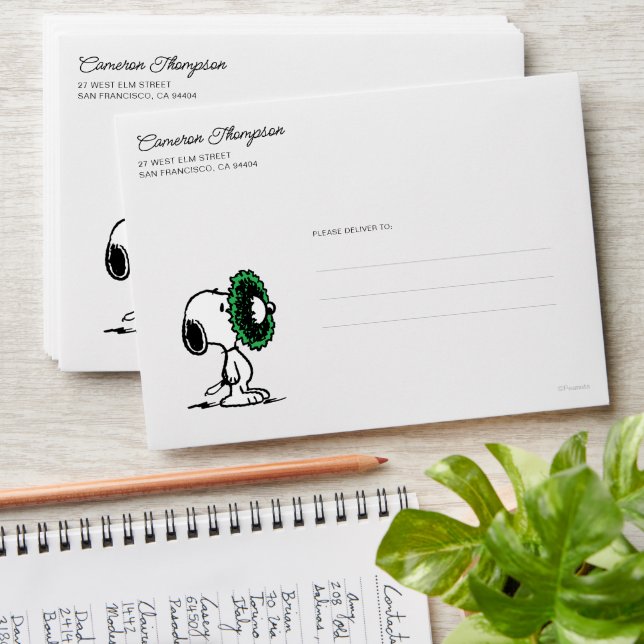 Peanuts | Snoopy for the Holidays Envelope (Stacked)
