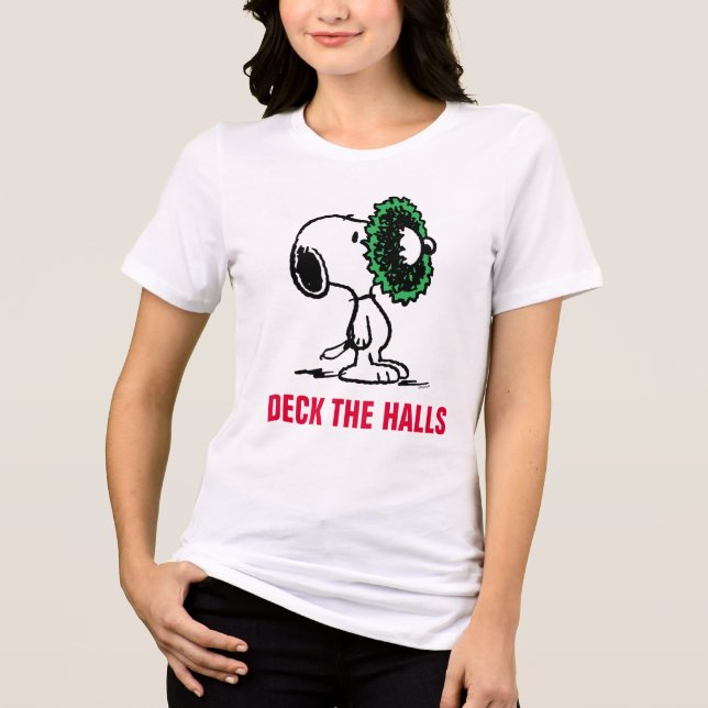Peanuts | Snoopy for the Holidays Tri-Blend Shirt (Front)