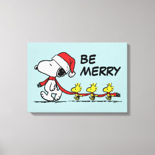 Peanuts   Snoopy & Friends Winter Scarf Canvas Print