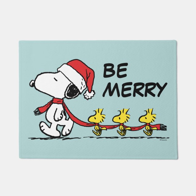 Peanuts | Snoopy & Friends Winter Scarf Doormat (Front)