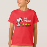 Peanuts | Snoopy & Friends Winter Scarf T-Shirt<br><div class="desc">Check out this fun Peanuts Christmas design featuring Snoopy,  Woodstock and friends.</div>