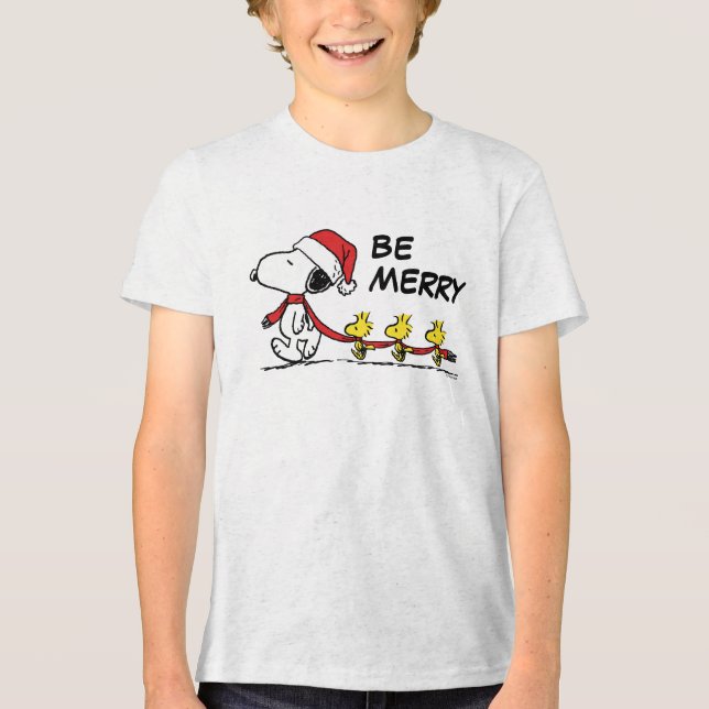 Peanuts | Snoopy & Friends Winter Scarf Tri-Blend Shirt (Front)