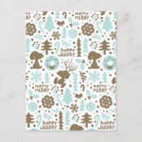 Peanuts | Snoopy Frosty Christmas Pattern