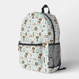 Peanuts   Snoopy Frosty Christmas Pattern Printed Backpack