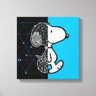Peanuts   Snoopy Geometric Design Canvas Print