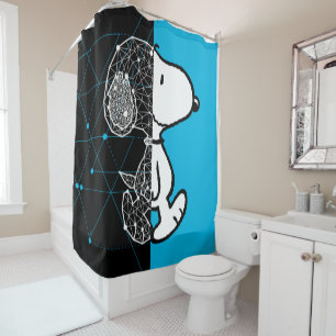 Peanuts   Snoopy Geometric Design Shower Curtain