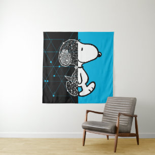 Peanuts   Snoopy Geometric Design Tapestry