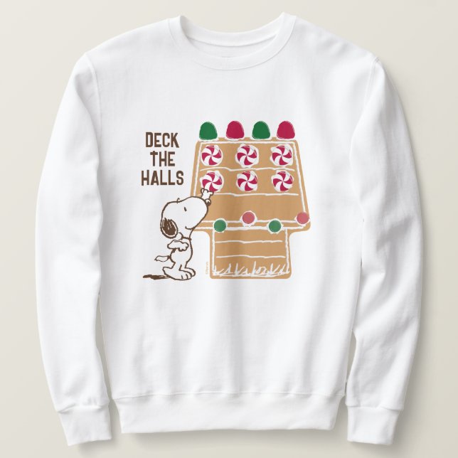 Peanuts | Snoopy Gingerbread House Sweatshirt (Design Front)