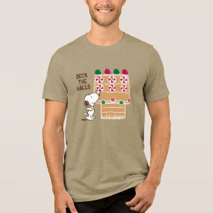 Peanuts   Snoopy Gingerbread House Tri-Blend Shirt