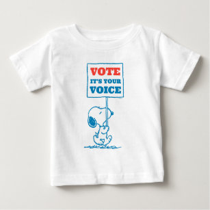 Peanuts   Snoopy - Go Vote Sign Baby T-Shirt