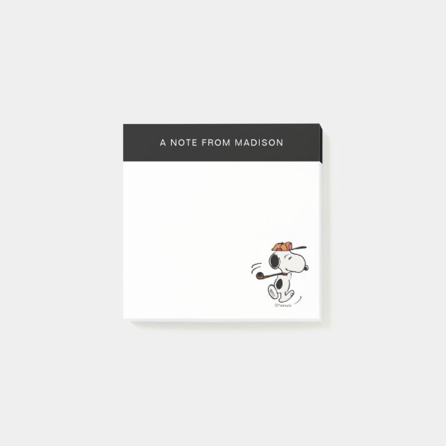Peanuts | Snoopy Golf Swing Post-it Notes (Front)