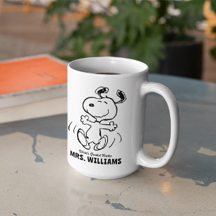Peanuts Snoopy Greatest Teacher Personalised Coffee Mug
