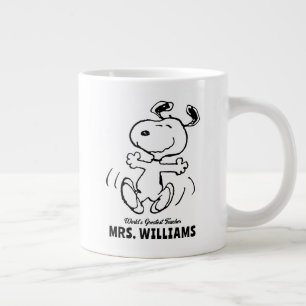 Peanuts Snoopy Greatest Teacher Personalised Large Coffee Mug