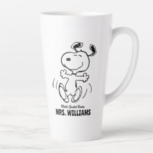 Peanuts Snoopy Greatest Teacher Personalised Latte Mug