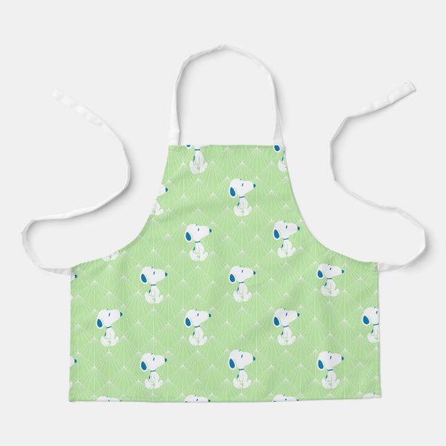 Peanuts | Snoopy Green Deco Dreams Pattern Apron (Front)