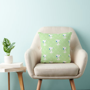 Peanuts   Snoopy Green Deco Dreams Pattern Cushion