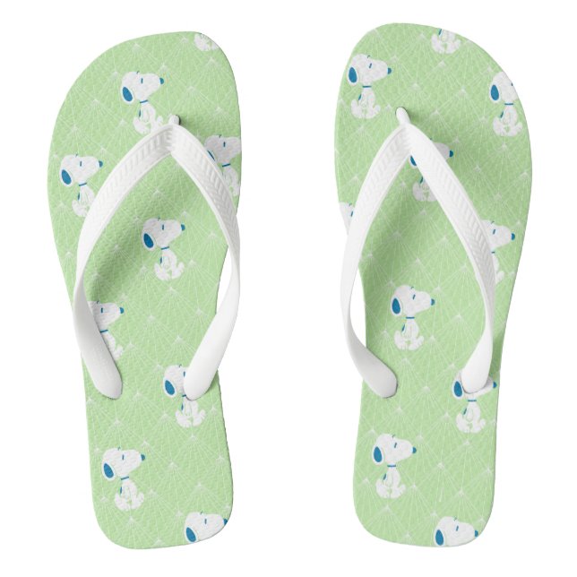 Peanuts | Snoopy Green Deco Dreams Pattern Jandals (Footbed)