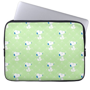 Peanuts   Snoopy Green Deco Dreams Pattern Laptop Sleeve