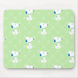 Peanuts   Snoopy Green Deco Dreams Pattern Mouse Pad