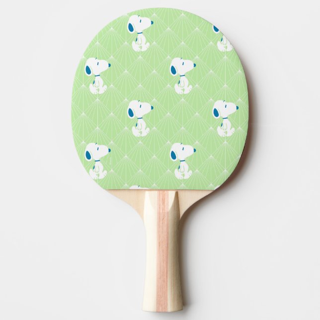 Peanuts | Snoopy Green Deco Dreams Pattern Ping Pong Paddle (Front)