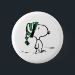 Peanuts | Snoopy Green Snow Cap 6 Cm Round Badge<br><div class="desc">Check out this fun Peanuts design featuring Snoopy.</div>