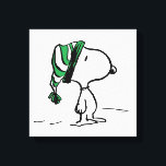 Peanuts | Snoopy Green Snow Cap Canvas Print<br><div class="desc">Check out this fun Peanuts design featuring Snoopy.</div>