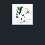 Peanuts | Snoopy Green Snow Cap Canvas Print<br><div class="desc">Check out this fun Peanuts design featuring Snoopy.</div>