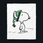 Peanuts | Snoopy Green Snow Cap Fleece Blanket<br><div class="desc">Check out this fun Peanuts design featuring Snoopy.</div>