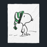Peanuts | Snoopy Green Snow Cap Fleece Blanket<br><div class="desc">Check out this fun Peanuts design featuring Snoopy.</div>