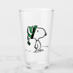 Peanuts | Snoopy Green Snow Cap Glass<br><div class="desc">Check out this fun Peanuts design featuring Snoopy.</div>