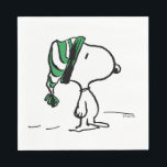 Peanuts | Snoopy Green Snow Cap Napkin<br><div class="desc">Check out this fun Peanuts design featuring Snoopy.</div>