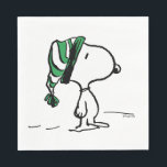 Peanuts | Snoopy Green Snow Cap Napkin<br><div class="desc">Check out this fun Peanuts design featuring Snoopy.</div>