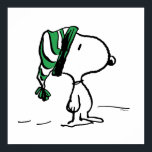 Peanuts | Snoopy Green Snow Cap Poster<br><div class="desc">Check out this fun Peanuts design featuring Snoopy.</div>