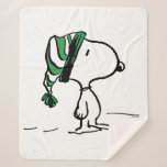 Peanuts | Snoopy Green Snow Cap Sherpa Blanket<br><div class="desc">Check out this fun Peanuts design featuring Snoopy.</div>