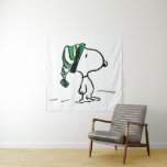 Peanuts | Snoopy Green Snow Cap Tapestry<br><div class="desc">Check out this fun Peanuts design featuring Snoopy.</div>
