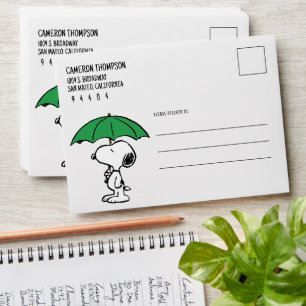 Peanuts   Snoopy Green Umbrella Envelope