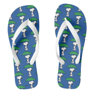 Peanuts Snoopy Green Umbrella Jandals