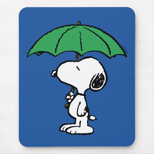 Peanuts | Snoopy Green Umbrella Mouse Pad (Front)