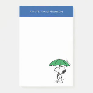 Peanuts   Snoopy Green Umbrella Post-it Notes